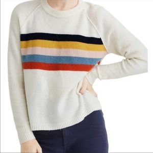 Madewell Rainbow Stripe Sweater Super Soft Size S!
